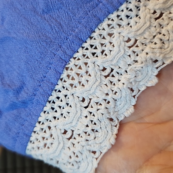 Size M shirred bust embroidered summer slip dress, adjustable straps - Picture 5 of 12